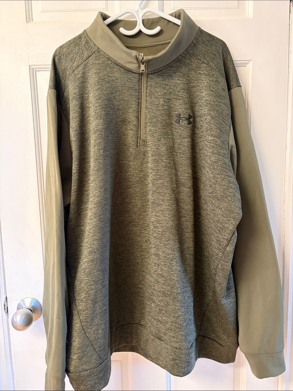 Under Armour loose fit green quarter zip light pullover sweater men’s size 4XL
